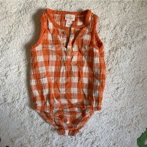 Cotton Gingham Onesie